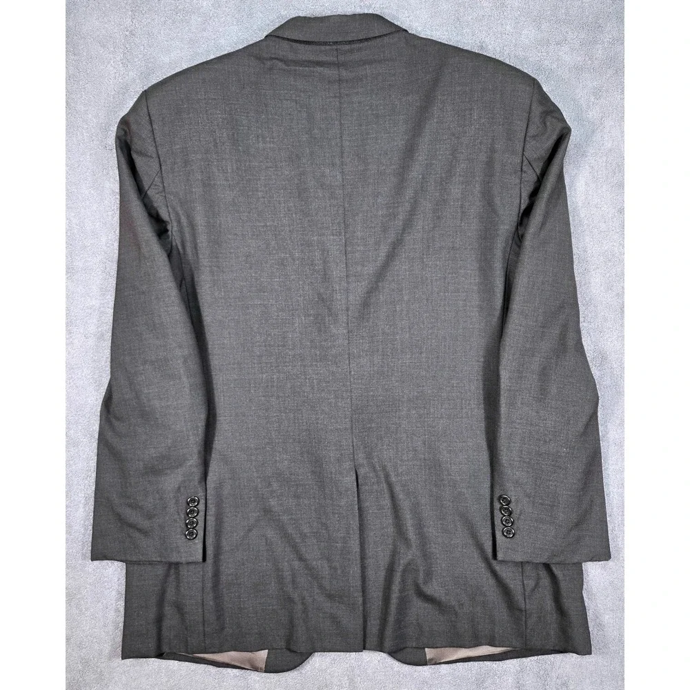 Jos. A. Bank Suit Jacket Mens 46L Charcoal Gray Good 100% Wool 2-Button‎ Blazer